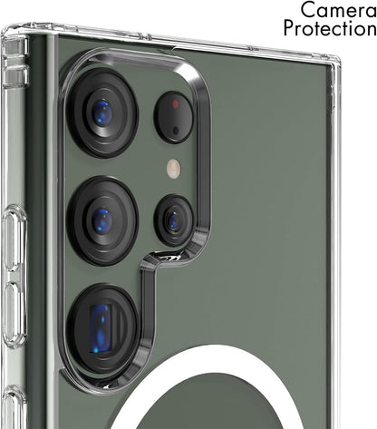PROTECT  Samsung S24 Ultra Magnetic Phone Case, Anti Scratch, Bundle, Hydrogel Screen Protector Included, Protective, Clear, MSAMS24U