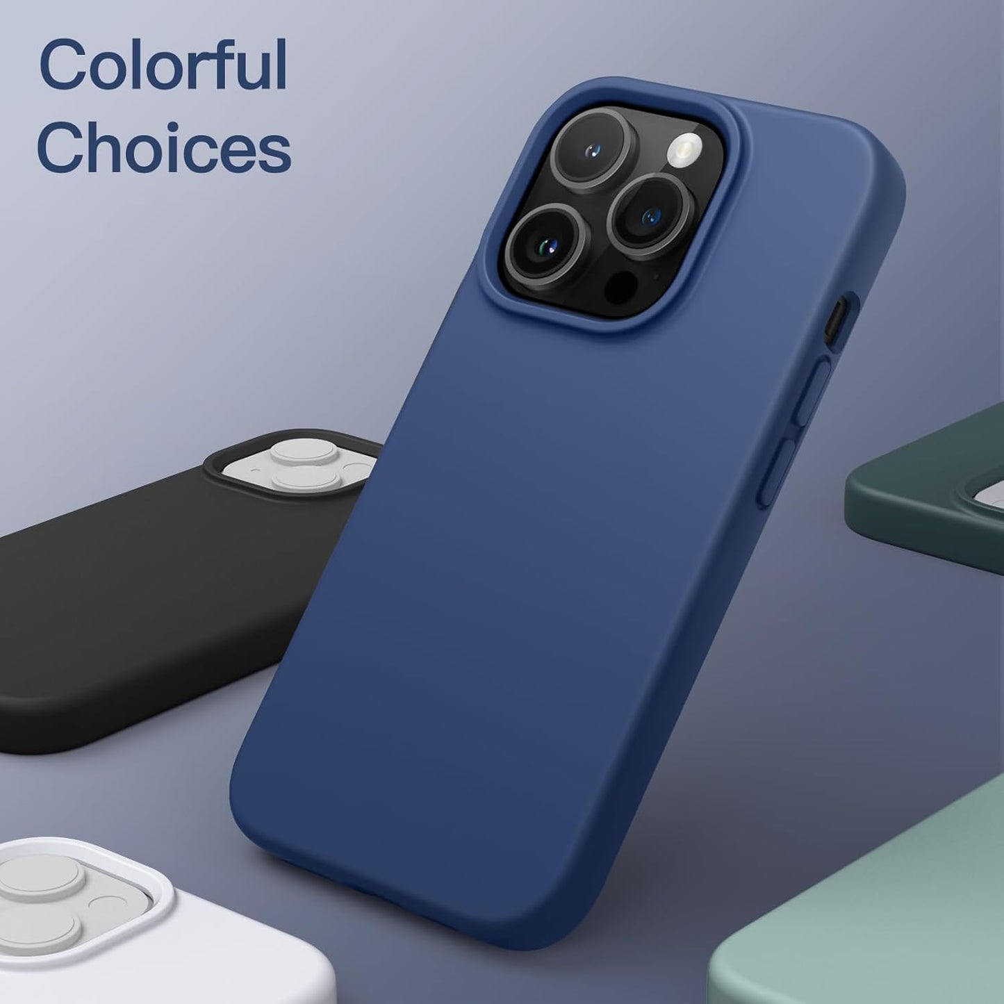 PROTECT  iPhone 15 Pro Silicon Phone Case, Magsafe, Protective, Anti Scratch, Blue, SMIP15PBLU