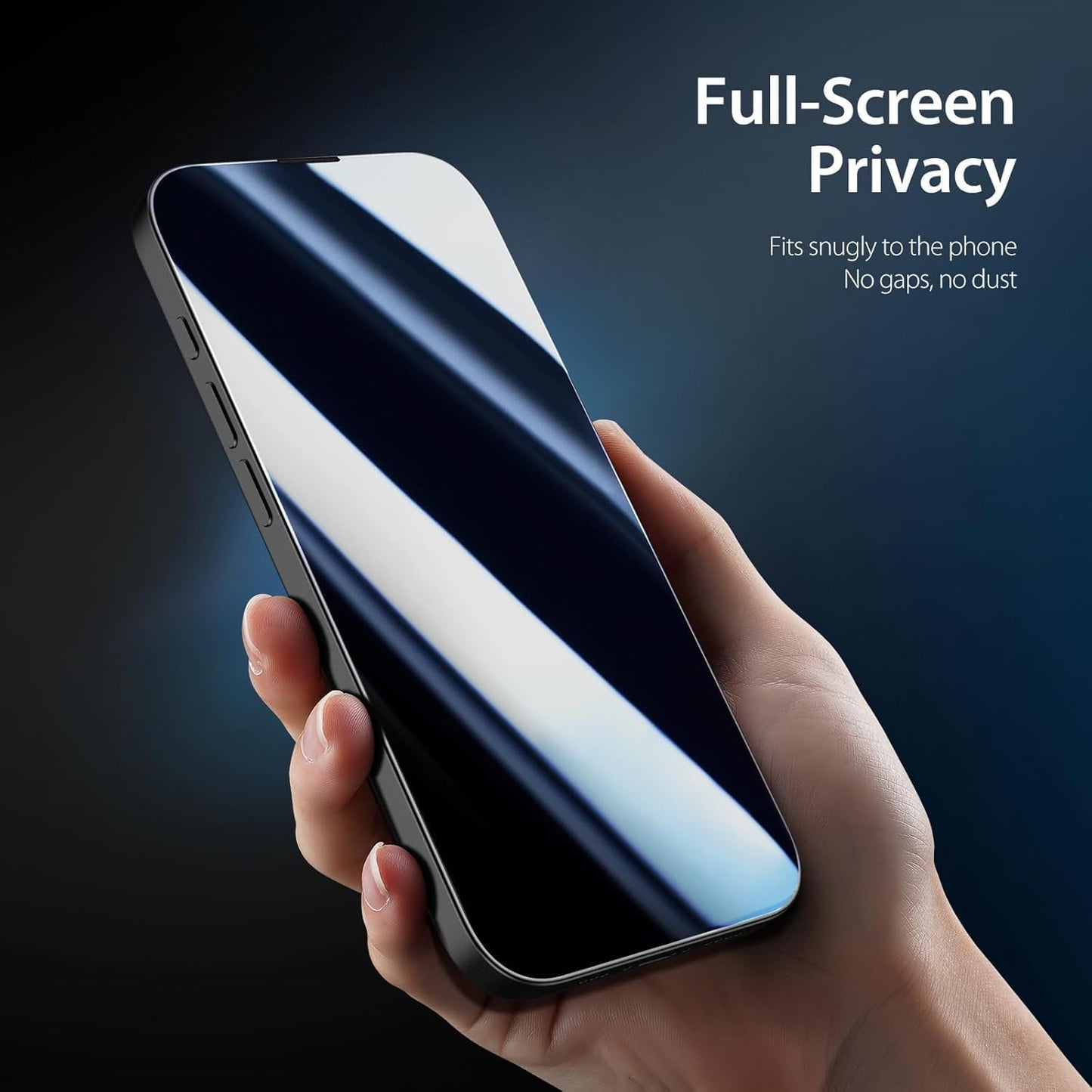PROTECT  iPhone 16 Pro Privacy Screen Protector,  9D Tempered Glass, Anti Scratch, Matte , Black, PIP16P