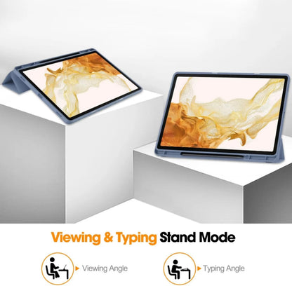 PROTECT  Samsung Tab S10 Ultra Protective Tablet Cover, Silcon, Trifold Stand , Auto Wakeup Sleep, Pen Slot, Blue, PSTS10UBLU