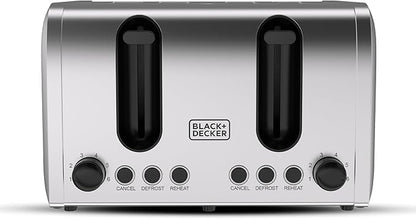 Black + Decker 4-Slice Toaster 2100W, ET444-B5