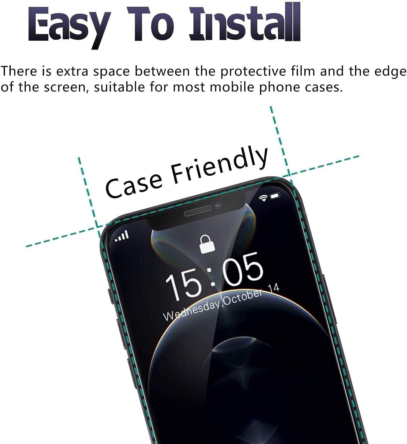 PROTECT  iPhone 14 Pro Max Crystal Screen Protector, 9D, Tempered Glass, Clear, CIP14PM