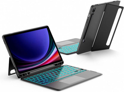 PROTECT  SAMSUNG TAB S9 Protective Tablet Keyboard, Bluetooth, With Trackpad, Backlit, Grey, HL118B