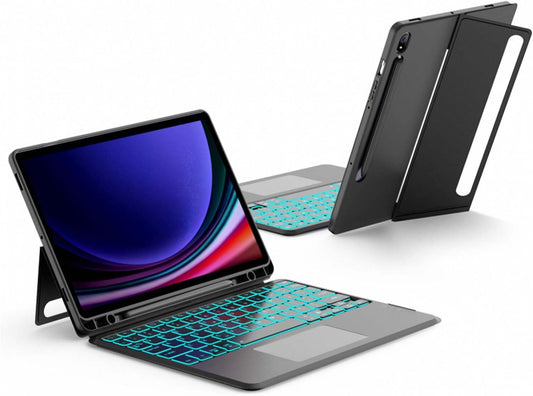 PROTECT  SAMSUNG TAB S9 Protective Tablet Keyboard, Bluetooth, With Trackpad, Backlit, Grey, HL118B