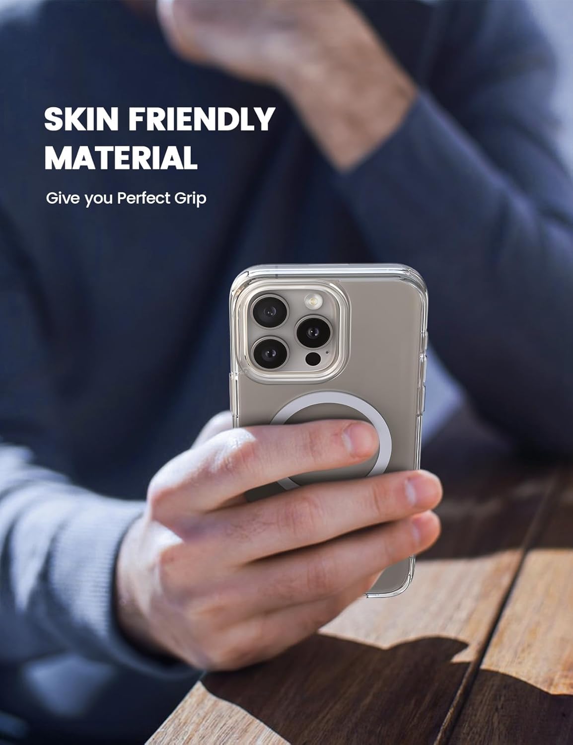 PROTECT  iPhone 15 Pro Max Magsafe Phone Case, Anti Scratch, Transparent, Protective, Clear, MSIP15PM
