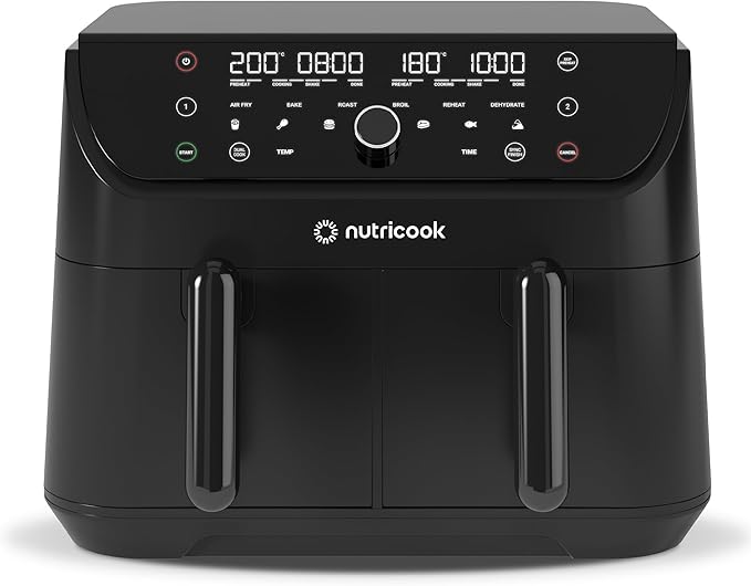 Nutricook Air Fryer Duo 2, 8.5L Independently Controlled Dual Baskets, AFD185
