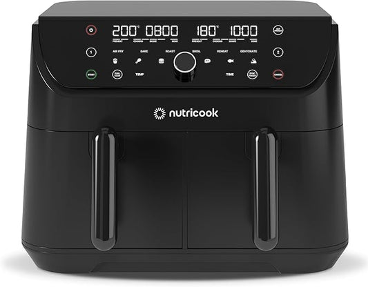 Nutricook Air Fryer Duo 2, 8.5L Independently Controlled Dual Baskets, AFD185
