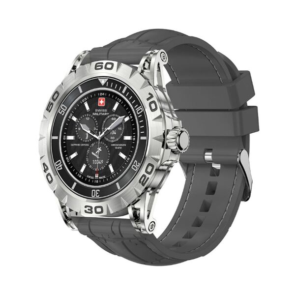 Swiss Military Smart Watch Silicon Strap Grey