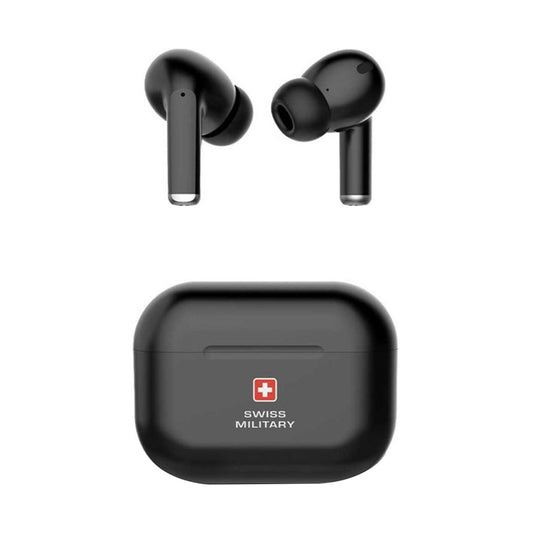 Swiss Military Delta 3 True Wireless In Ear Earbuds Black