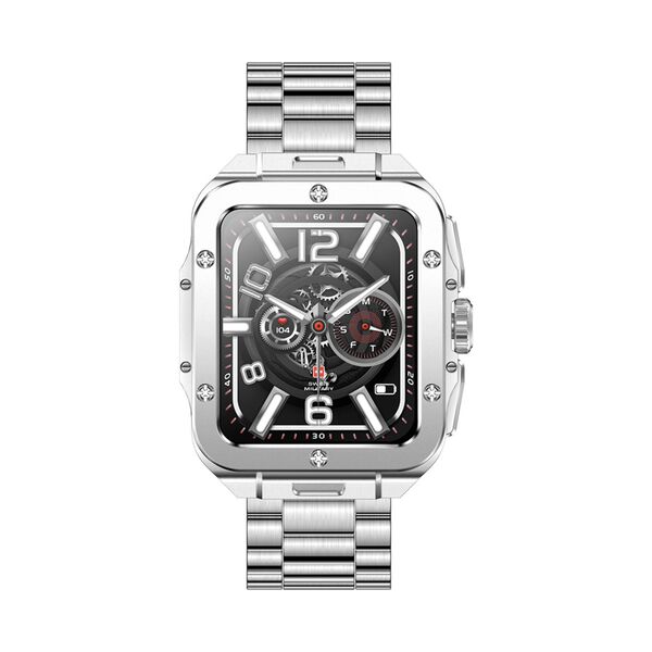 Swiss Military 46mm Smart Watch Silver