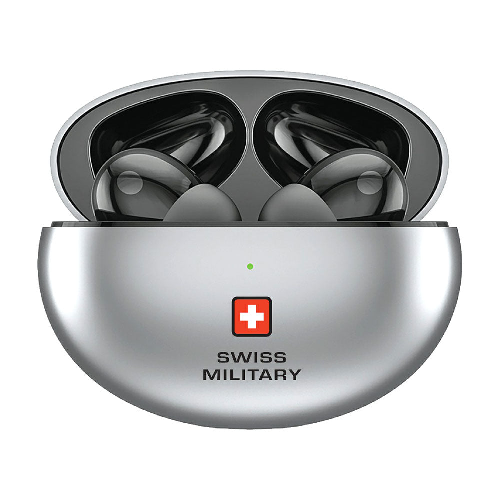 Swiss Military Victor3 Truly Wireless In-Ear Earbuds With Charging Case Grey