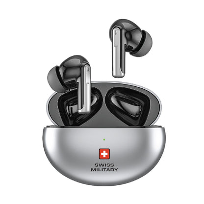 Swiss Military Victor3 Truly Wireless In-Ear Earbuds With Charging Case Grey