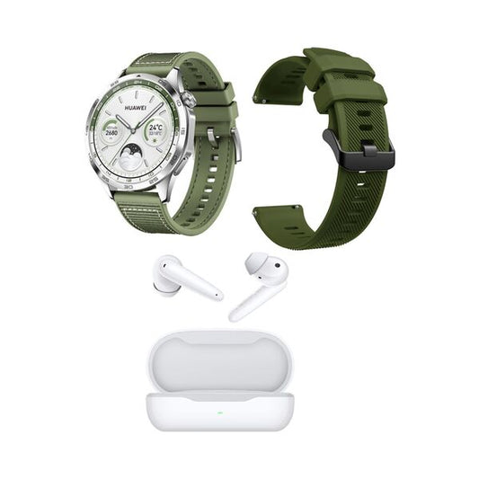 Huawei Watch GT4 46mm Phoinix Green + Freebuds SE + Green Strap