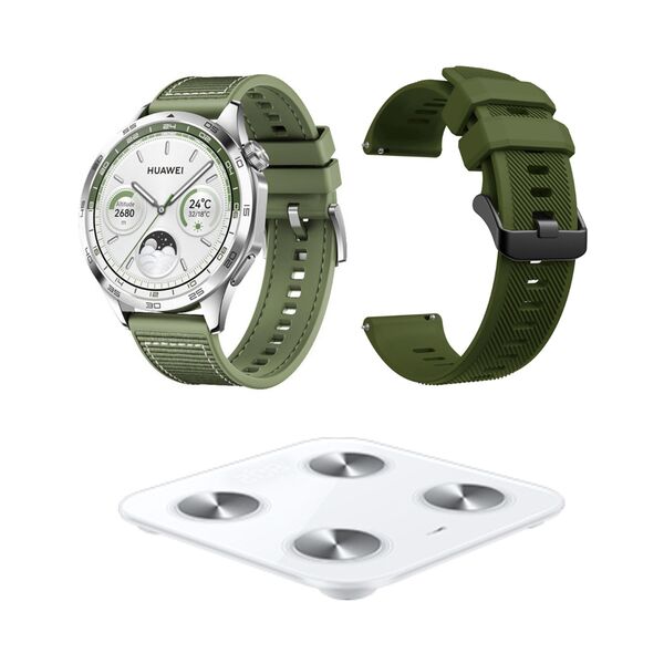 Huawei Watch GT4 46mm Phoinix Green + Scale 3 + Green Strap