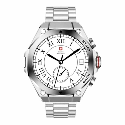 Swiss Military DOM6 Smartwatch – Silver Metal Strap