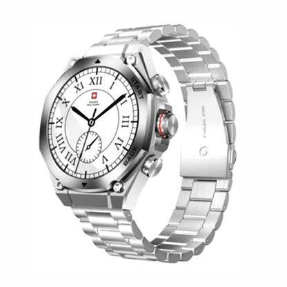 Swiss Military DOM6 Smartwatch – Silver Metal Strap