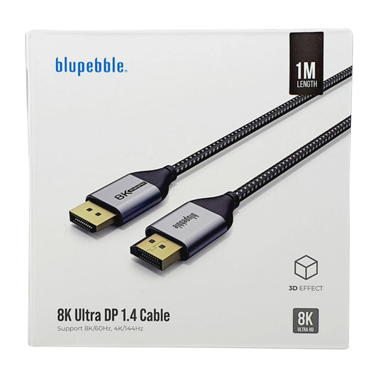 Blupebble 8K Ultra DP 1.4 Cable 1M Grey