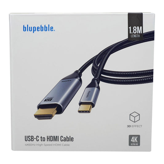 Blupebble USB-C to HDMI Cable 1.8M Grey