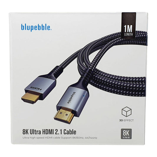 Blupebble 8K Ultra HDMI 2.1 Cable 1M Grey