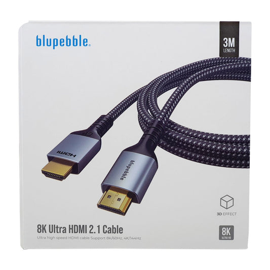 Blupebble 8K Ultra HDMI 2.1 Cable 3M Grey
