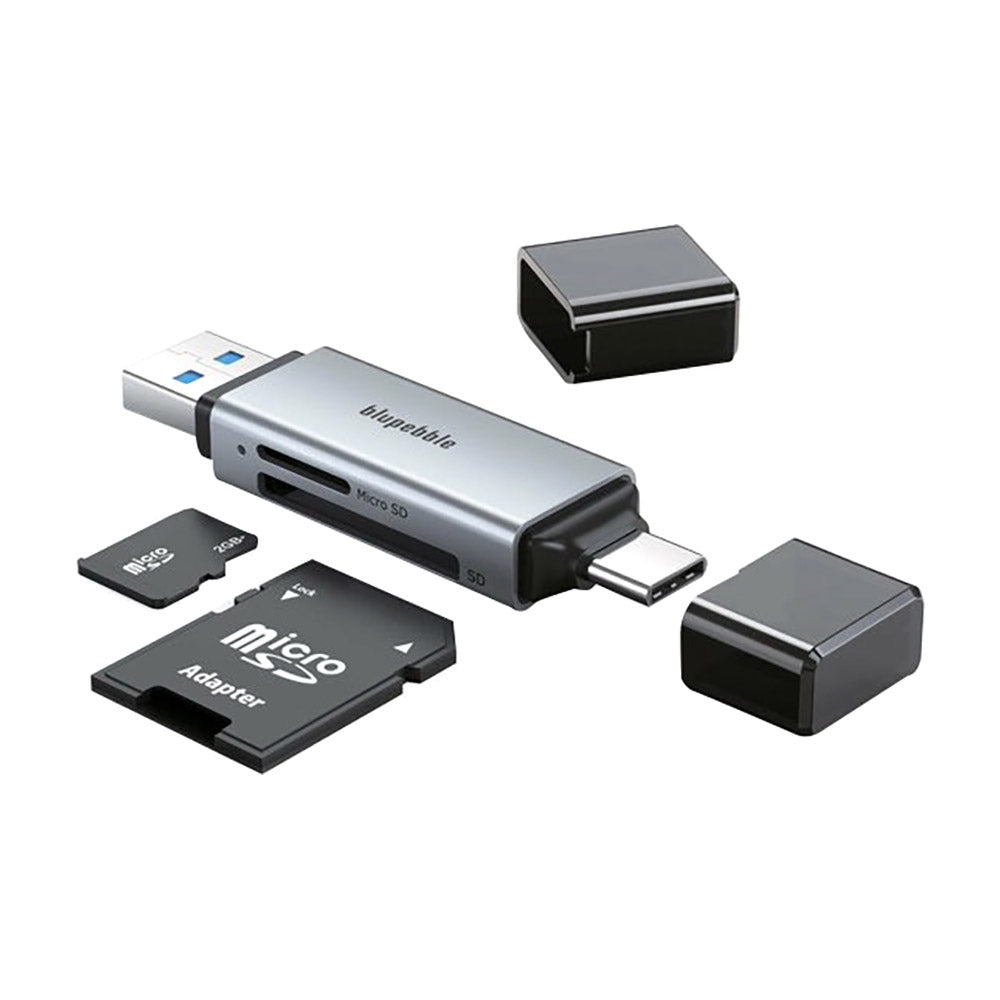 Blupebble Usb3.0 A+Usb Type C Card Reader Grey