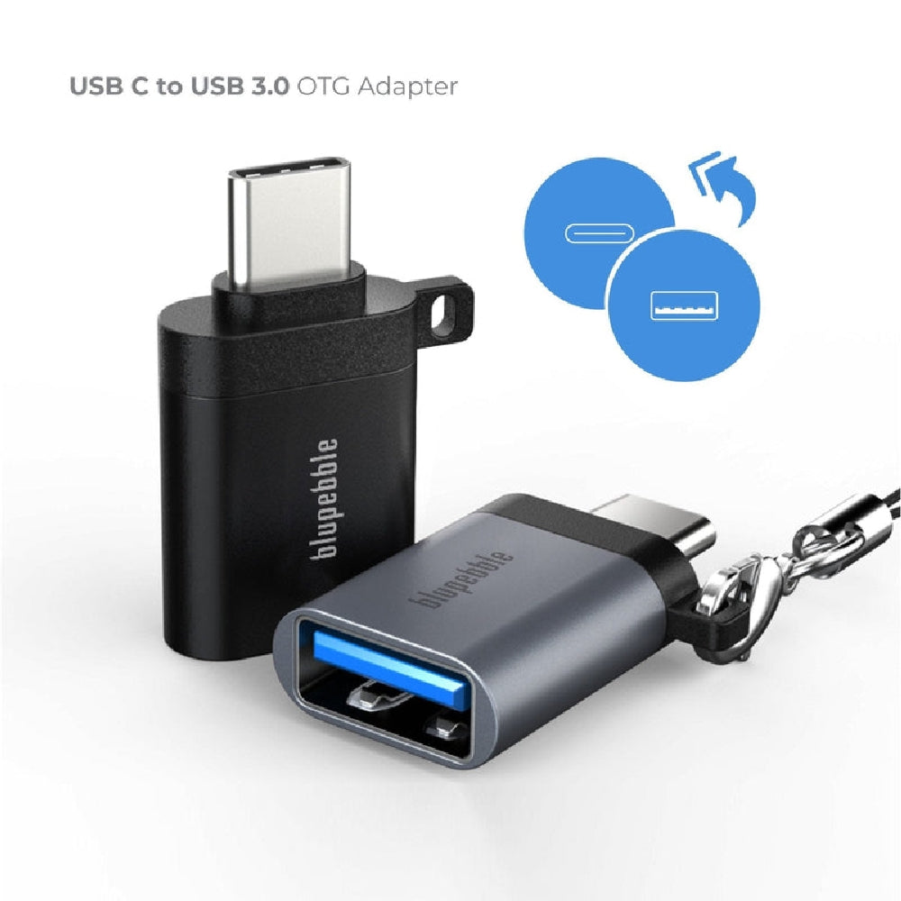 Blupebble USB C to USB 3.0 OTG Adapter Grey