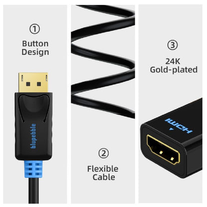 Blupebble Displayport To Hdmi Adapter Black