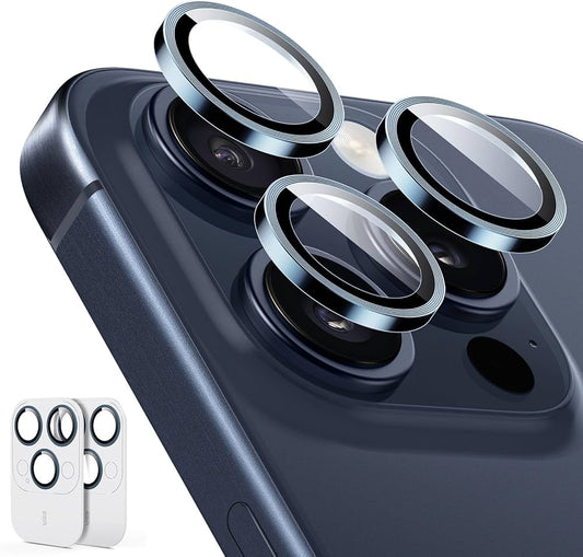 Blupebble Graphene Camera Lens Protector iPhone 15 Pro & Pro Max Blue