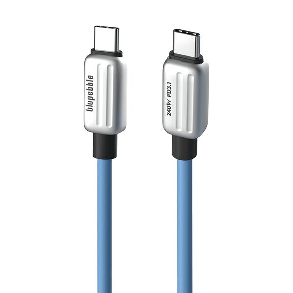 BluPebble PowerFlow High-Speed USB-C to USB-C Cable 2M Blue