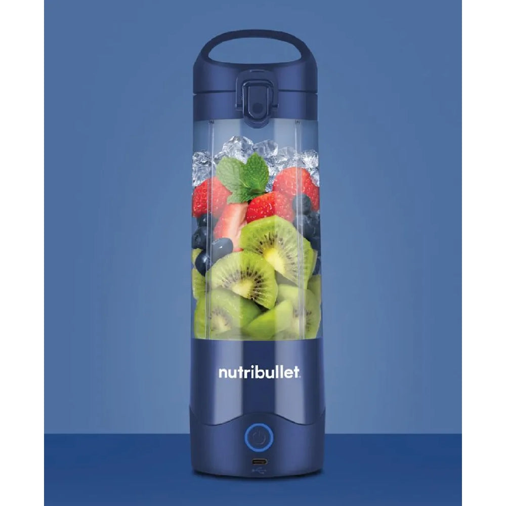 Nutribullet Portable Blender with Handled Sip Lid 475ml Navy Blue