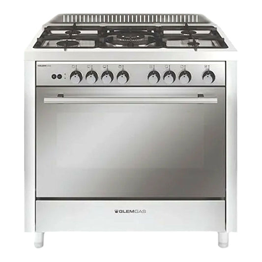 Glemgas 5 Burner Cooking Range 100cm Silver GMIL5FSS