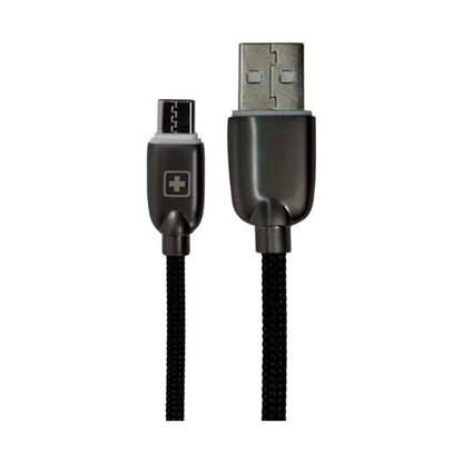 Swiss Military Braided Usb-A To Type-C Data Sync and Charging Cable 2M Black