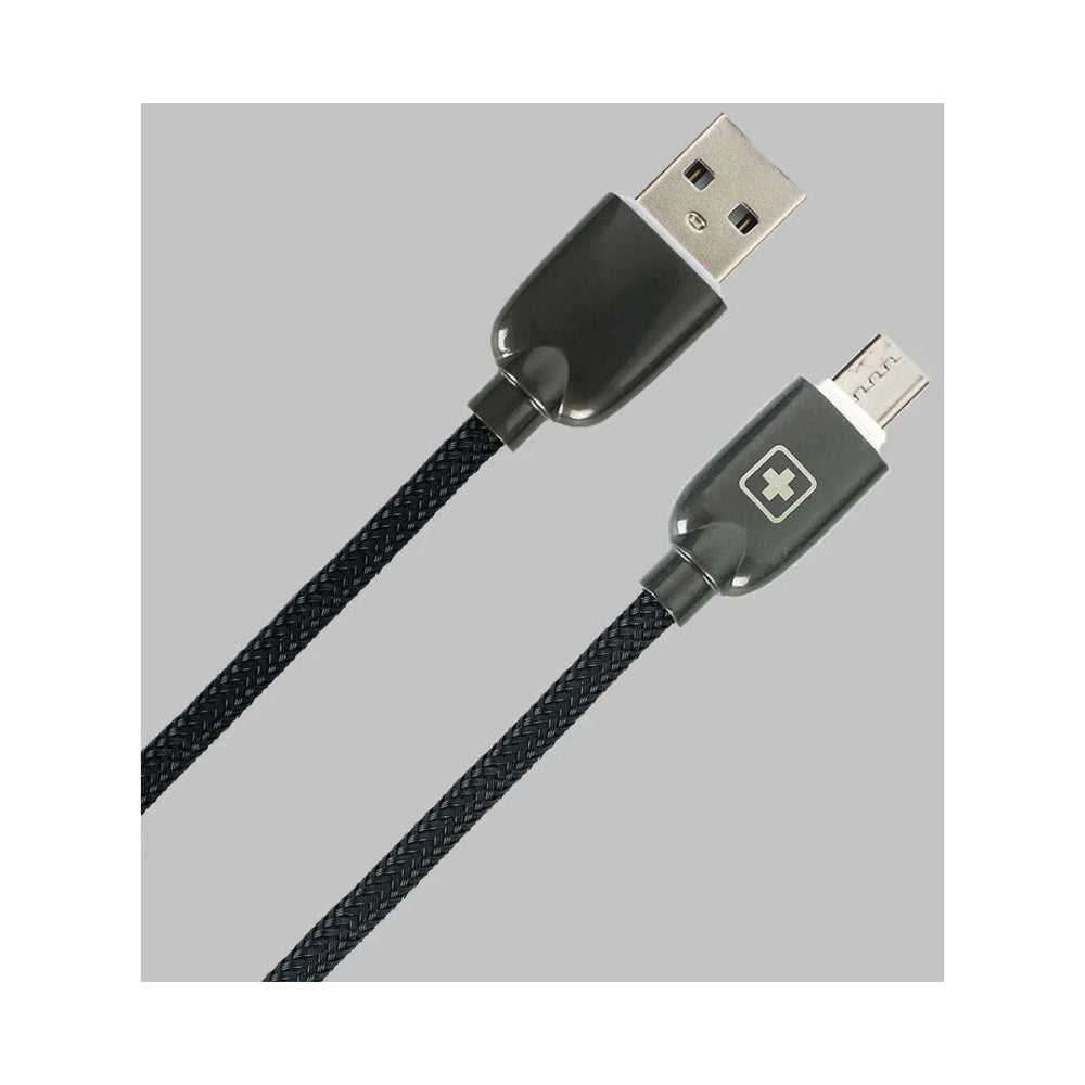 Swiss Military Braided Usb-A To Type-C Data Sync and Charging Cable 2M Black