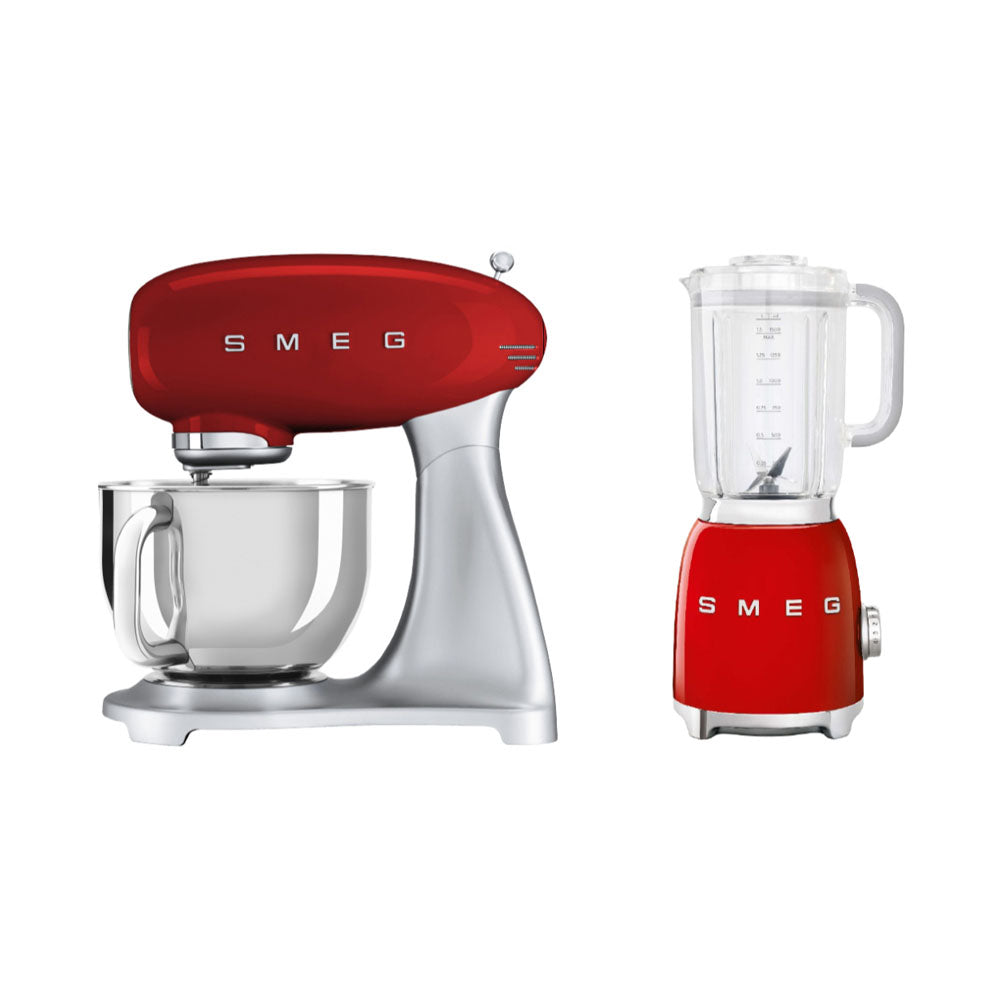 Smeg Electric Retro Stand Mixer + Blender Red