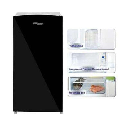 Super General Single Door Refrigerator 170L Black SGR186