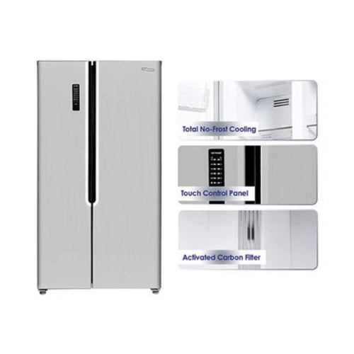 Super General Side By Side Refrigerator 600L Silver SGR710SBS-SS