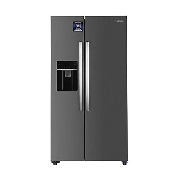 Super General Side-By-Side Refrigerator with Water Dispenser 650L Silver SGR870SBS