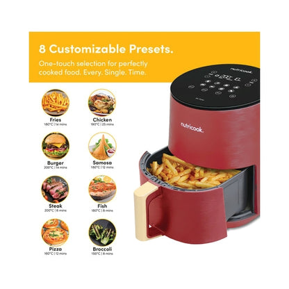 Nutricook Mini Air Fryer 3000ml Red