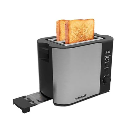 Nutricook 2 Slices Digital Display Toaster Silver