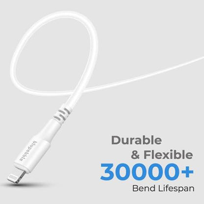 Blupebble Powerflow USB-C To Lightning Cable 120cm White