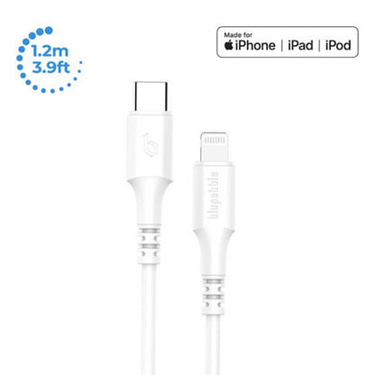 Blupebble Powerflow USB-C To Lightning Cable 120cm White