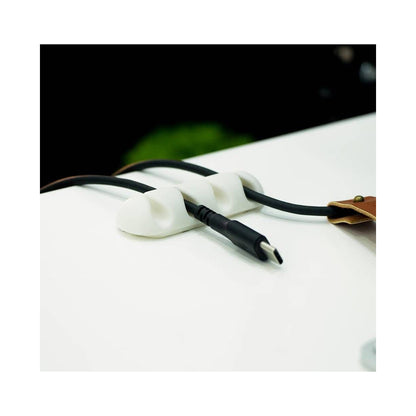 Blupebble Anchor 4 Desk Tidy Organizer Cable Clip White