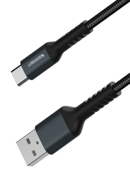 GRABIT GCBL-20 USB-A to Type-C 1.2m  BLK