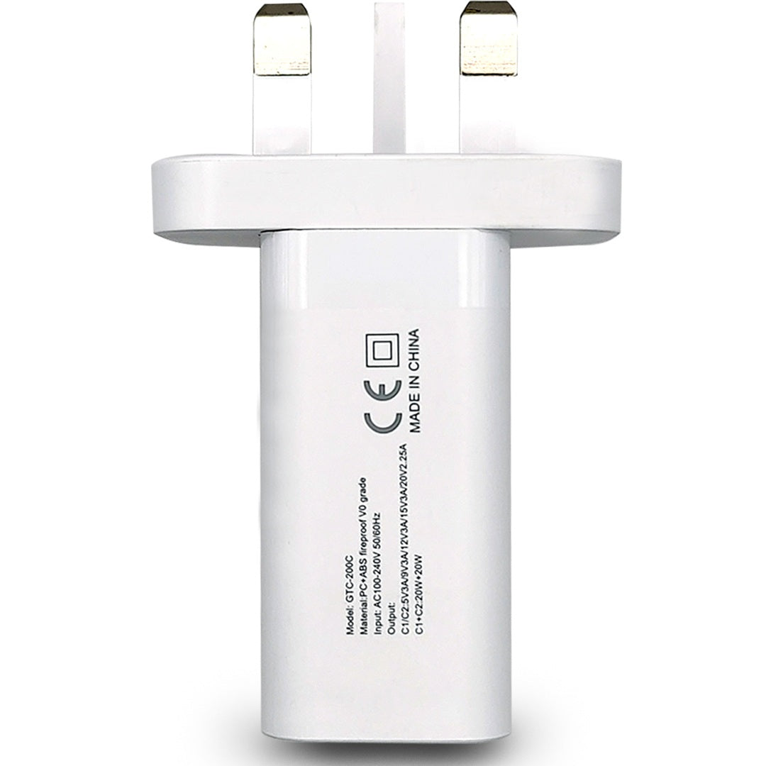 GRABIT GTC-200C PD 45W Dual USB port WHT