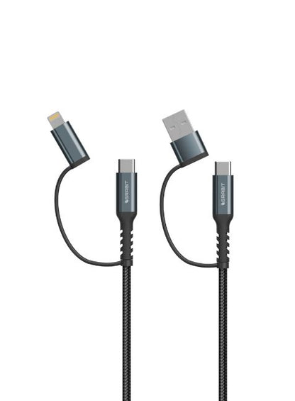 GRABIT GCBL-50 4 N 1 NY Cable USB-C 60W BL