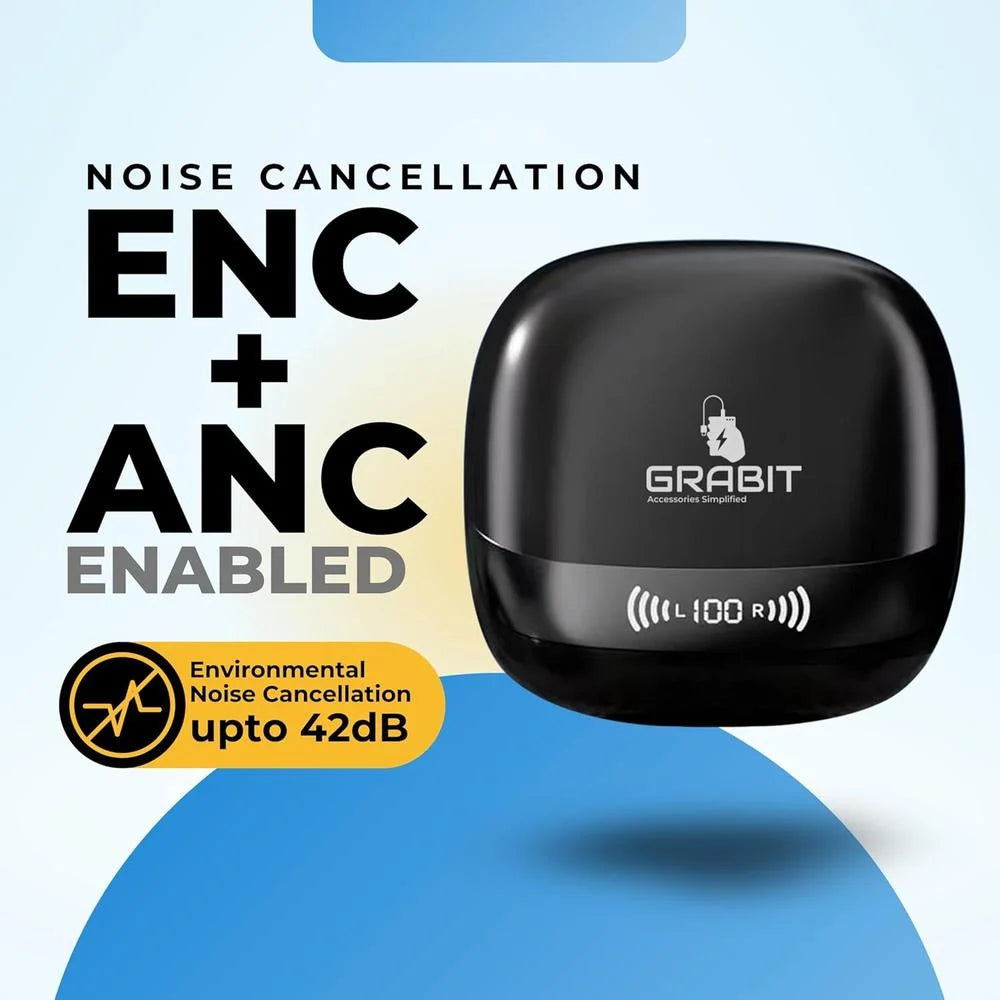 GRABIT G- BT HPHONE BT 5.4 ENC + ANC BLK