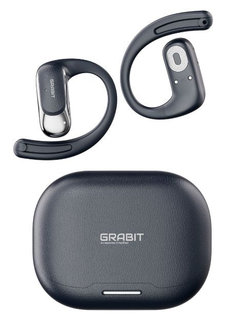Grabit G-Pulse Ai open ear wireless earbuds BLACK