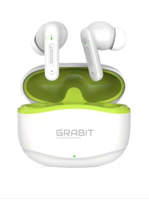 GRABIT G-RUSH TRUE WIRELESS EARBUDS WHITE