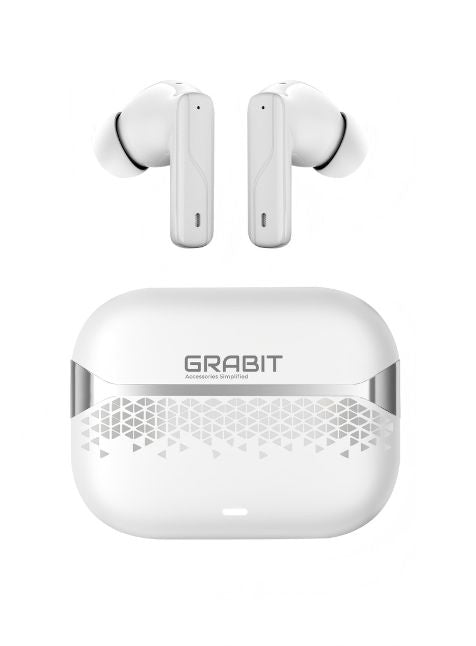 Grabit G-Sonic True Wireless earbuds  White