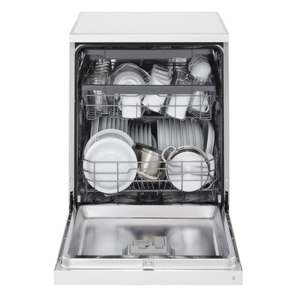 LG Free-Standing Dishwasher, 14 Place Settings, 9 Programs, White, DFC513FW